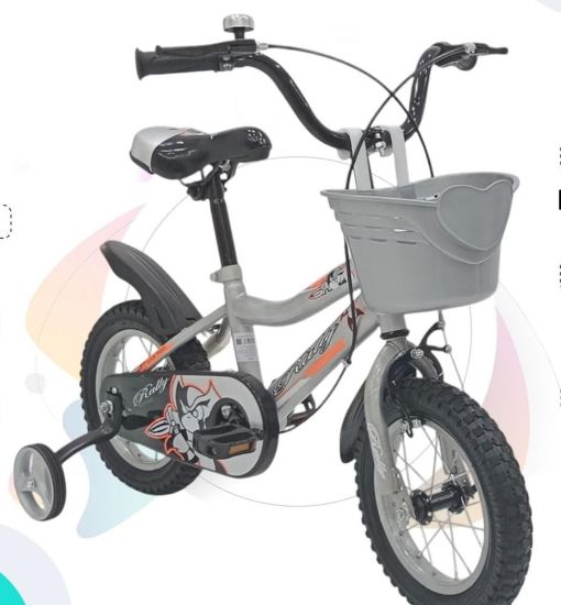 صورة دراجة أطفال رالي رصاصي مقاس 12,14,16